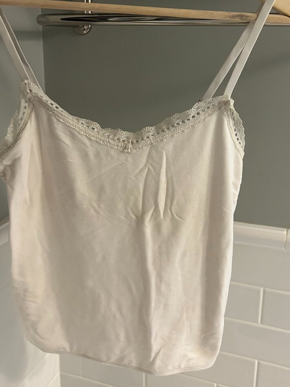 Aritzia Cream Lace Camisole (S)